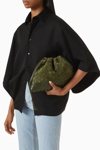 Medium Dustbag in Intrecciato Suede