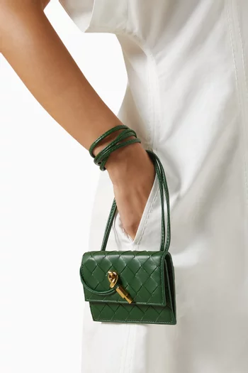Andiamo Badge Holder in Intrecciato Nappa Leather