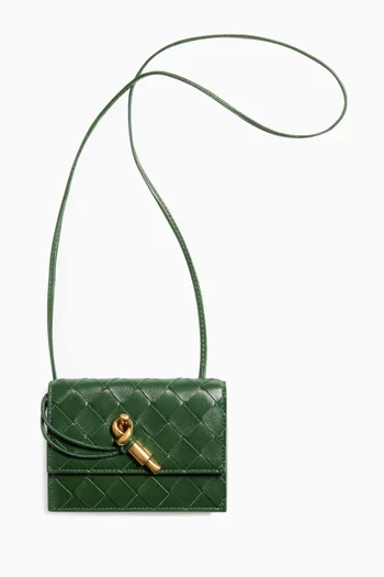Andiamo Badge Holder in Intrecciato Nappa Leather
