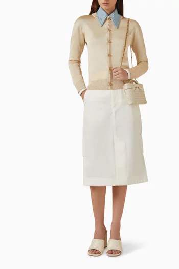 Double-knit Cardigan in Silk