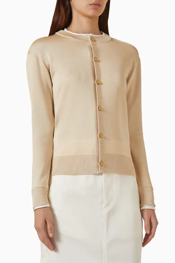 Double-knit Cardigan in Silk