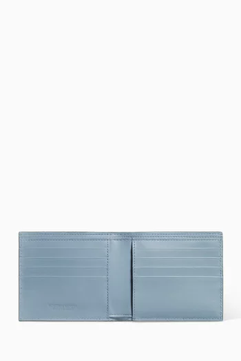 Bi-fold Wallet in Intrecciato Leather