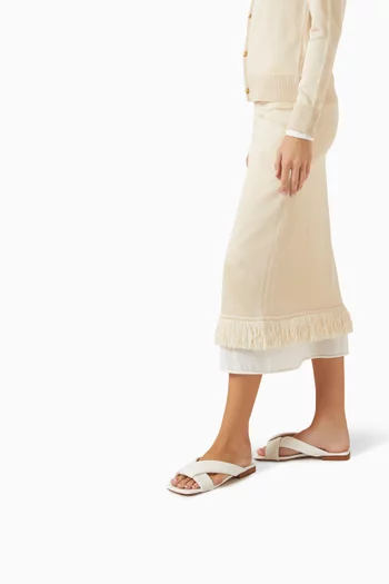 Riva Flat Mules in Leather