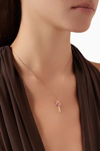 Key of Love Necklace in 18kt Rose Gold