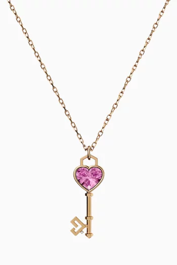 Key of Love Necklace in 18kt Rose Gold