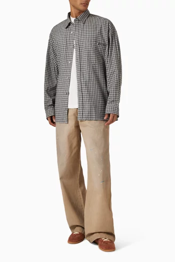 Washed Twill Pants in Cotton