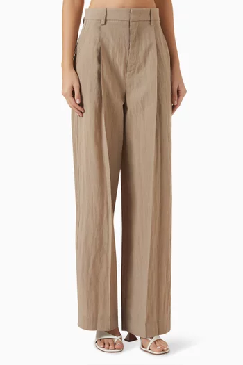 High-waist Pants in Tencel Blend