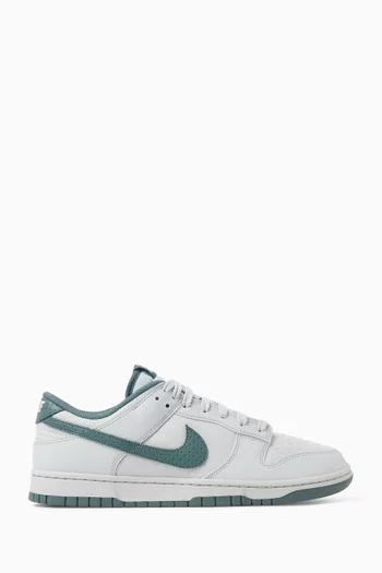 Dunk Low Retro Sneakers in Leather & Canvas
