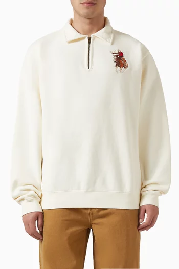 Lasso Sport Quarter Zip Sweatshirt in Cotton