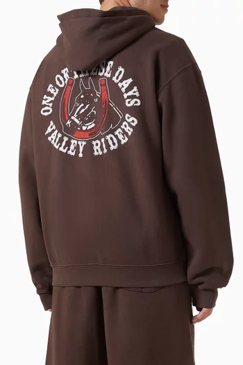 Valley Riders Zip-up Hoodie in Cotton