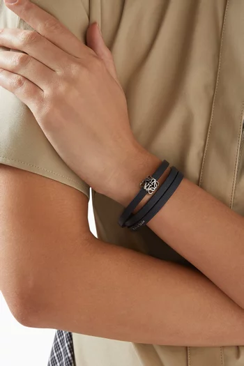 Anagram Twist Bracelet in Leather