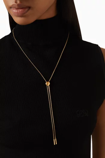 Small Bombe Anagram Necklace in Brass