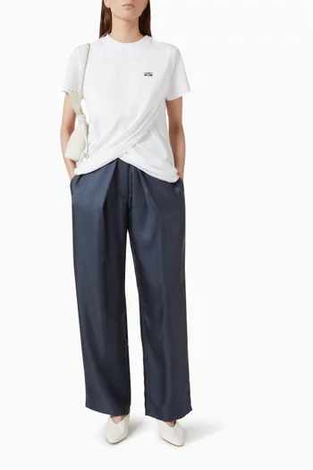 Wide-leg Logo Pants