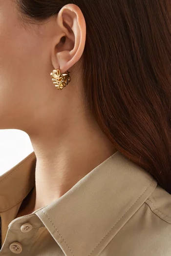 Bombe Anagram Hoop Earrings in Metal