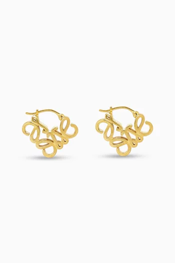 Bombe Anagram Hoop Earrings in Metal