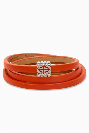 Anagram Twist Bracelet in Leather