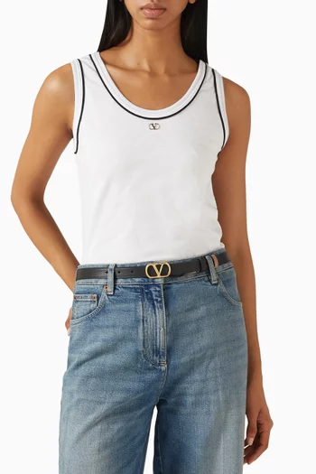 VLogo Signature Reversible Belt in Leather