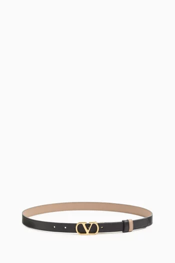 VLogo Signature Reversible Belt in Leather