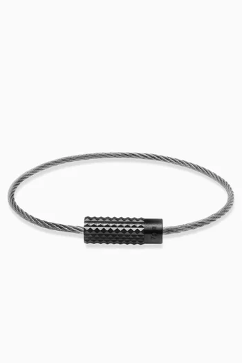 7g Pyramid Guilloche Cable Bracelet in Ceramic