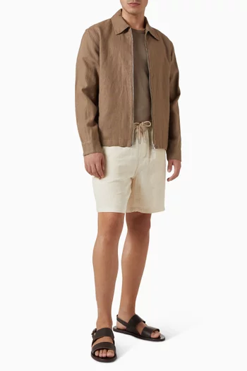 Gregor Drawstring Shorts in Linen