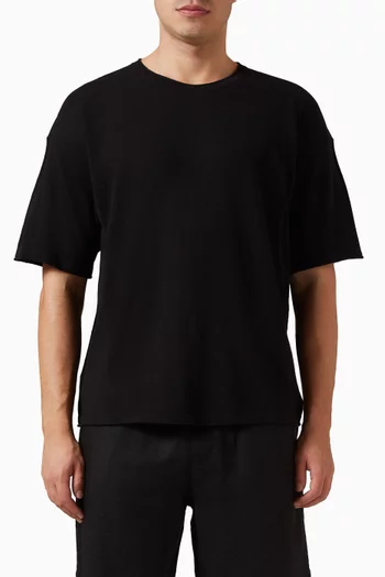 Ryan Crew Neck T-shirt in Cotton & Linen