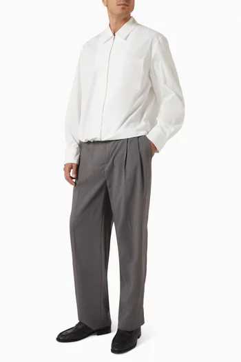 Zip Shirt in Cotton-poplin
