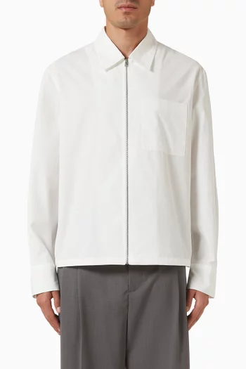 Zip Shirt in Cotton-poplin