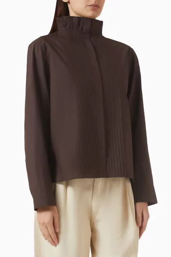 Pintucked Top in Cotton