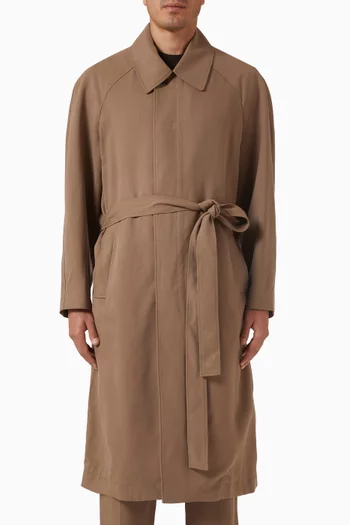 Fluid Car Coat in Twill
