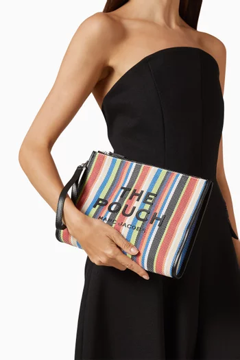 The Stripe Mesh Large Pouch