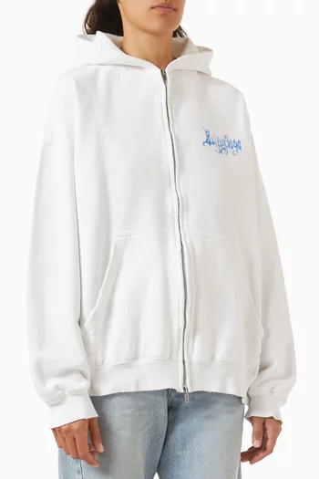 Sketchy Zip-up Hoodie in Dry Fleece