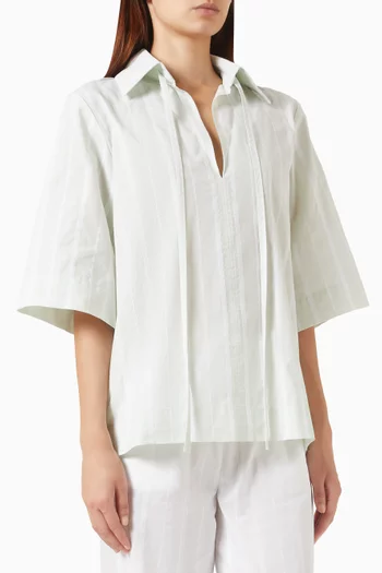 Sofi Drawstring Shirt in Cotton