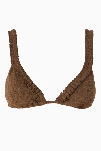 Myra Jacquard Triangle Bikini Top