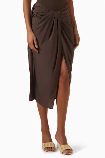 La Jupe Pareo Midi Skirt