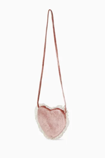 Scalloped Heart Bag & Hair Ties Set
