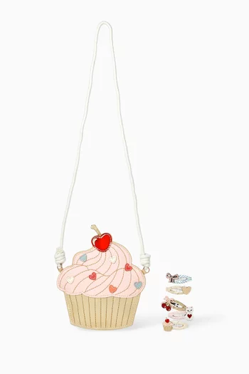 Cutey Cupcake Bag & Hairclips Set
