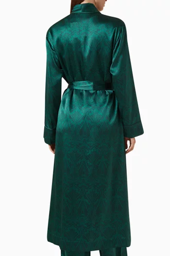 Ianthe Blossom Robe in Silk Satin