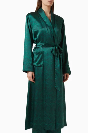 Ianthe Blossom Robe in Silk Satin