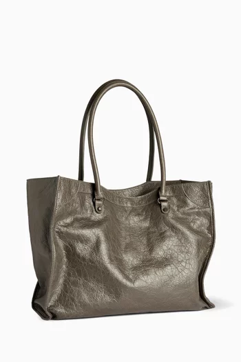 Medium Le City Tote Bag in Arena Lambskin