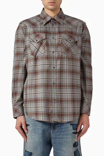 Check Button-up Shirt in Flannel