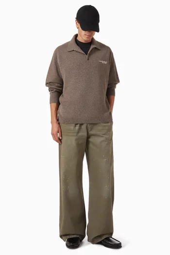 Washed Pants in Cotton