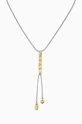 Logo Cube Cord Necklace