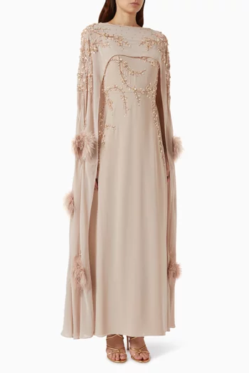Ramona Embellished Maxi Dress in Crepe