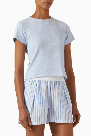 Sportswear Ribbed T-shirt in Cotton