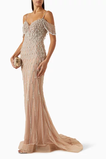 Bead-embellished Gown