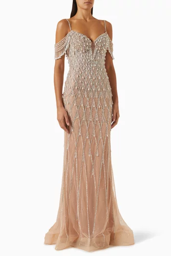 Bead-embellished Gown