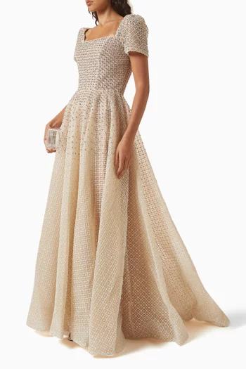 Beaded Ball Gown in Tulle