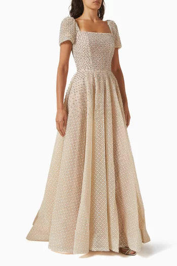 Beaded Ball Gown in Tulle