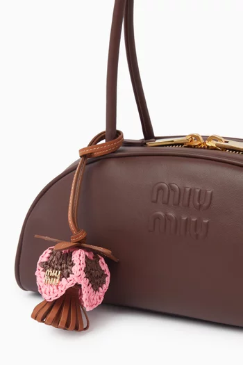 Floral Trick Charm in Raffia & Leather
