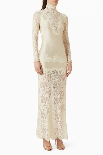 Lace Maxi Dress in Jersey